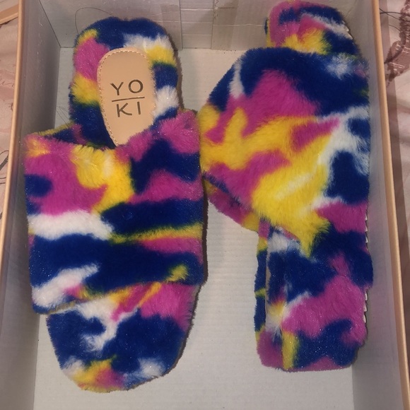Yoki Tie dye platform slippers size 7 - Picture 3 of 3